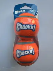 ChuckIt Tennis Balls for Fetch and Interactive Play Medium Dog Toy 2-Pack
