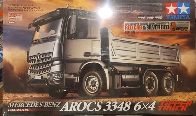 Tamiya 56361 1/14 RC Mercedes Benz Arocs 3348 6x4 Tipper Truck Red Cab Edition