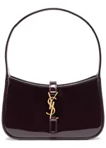 Saint Laurent Le 5 à 7 Mini Patent Leather top Handle bag - Brown ONE SIZE