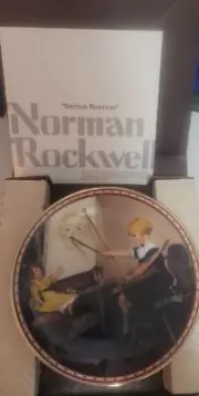 1987 Knowles Norman Rockwell "Serious Business" Free Shipping