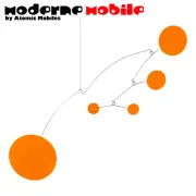 Retro 1970s Orange Art Mobile | Transforms Your Room Mid Century Modern Decor