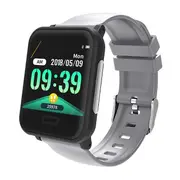 E33 1.3' ECG Heart Rate Monitor Long Standby Detachable Strap Sport Mode Message View Smart Watch SILVER COLOR