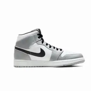 【NIKE 耐吉】Nike Air Jordan 1 Mid Smoke Grey 煙灰 中筒 灰白 復古 AJ1 籃球鞋 休閒鞋 男鞋 554724-092