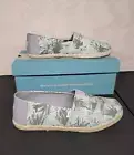 TOMS Men's SZ 11.5 Mercury Botanical Palm Canvas Sneakers Shoes Ortholite New