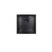 Lavello Nano Coated Stainless Steel Kitchen Sink - 450 x 450mm Single Bowl - Top/Under Mount - PVD Gunmetal Black
