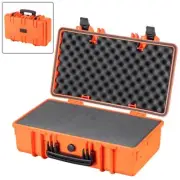 Weatherproof Hard Case Shell Dry Box w/ Customizable Foam 22" x 14" x 8" Orange