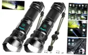 Rechargeable LED Flashlights High Lumens, 100000 Lumen Super Bright 2 pack