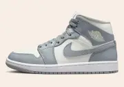 Nike Air Jordan 1 Mid Stealth Grey Sail White BQ6472-115 sz 11.5 Women = 10 Men