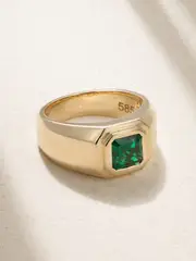 [42 SUNS] 42 SUNS - 14-karat Gold Emerald Ring - 3 3 Gold