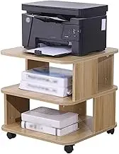 Printer Stand Printer Holder Printer Shelf 3 Tier Printer Printer Stand with Wheels Printer CartUnder Desk Printer Table Rack Copier Scanner Cart for Office Home Printer Rack Printer Shelves