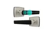 Fingerprint Door Lock Smart Door Knob Keyless Entry Door Lock with Handle for Bedroom Home Hotel Office Apartment-Silver