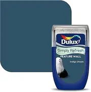 [Dulux] Simply Refresh Feature Wall Matt Emulsion Paint - Indigo Shade - 30 ml (Pack of 1), 5569261