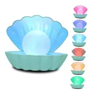 Shell Pearl Beach Theme Night Light, RGB Color Changing Mood Light, Bedside
