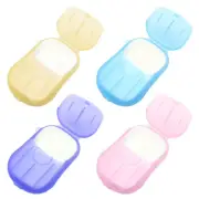 20/60/100Pcs Travel Soap Paper Disposable Boxe Mini Sheet Soap Washing Hand Kitc