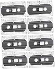 8 Pcs Blank Audio Tape Blank Cassette Audio Cassette Replacement Casettes Tape Clear Tape Recording Cassette Tapes Cassettes Blank Red Cassette Empty Audio Tapes Black Plastic