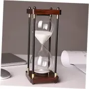 Premium Large Hourglass Sand Timer 60 Minutes, Decorative Sandglass White 60min