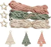 Macrame Christmas Tree Kit,Macrame Kits for Adults Beginners,Woven Tree DIY K...