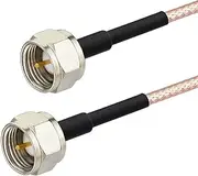 Superbat F-Type Cable, 75 Ohm 3ft TV Coax Cable for TV Modem Tuner High-Speed Internet, Broadband and Digital CATV Aerial, Satellite Cable Extension etc.