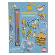 ULTIMATE Shrinkies Shrinky Art Shrink Film Kit Boy Dinks Zipper Pull Keychain