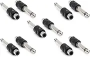 Hosa GPR-101 PAK10 RCA to 1/4" TS Adaptors, Pack of 10