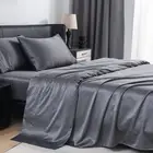 Full Sheets - 100% Luxury Satin Bed Sheets Set - 4pc Silk Like Cooling Sheets...