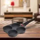 Fried Egg Pan Egg Skillet Multi Egg Cooker Pan with Anti Scald Handle 4 Cup