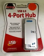Travel Solutions - USB 2.0 Slim Hub - 4 Port - Powered by Computer -
