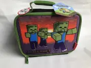 Brand New Thermos Minecraft Creeper Insulated Black and Green Lunch Bag Sack