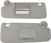 Yurefax 1 Pair Car Sun Visor Uv Blocking Gray Left Right Sun Visor with Mirror, for Chevy, for Sonic, for Matiz, for Spark 2011-2022 Car Sun Visor