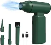 2 in 1 Compressed Air er and I ator 3 Gear Adjustable 67000RPM Electric Air er with Brus Rechargeable Cordl Air Blower with Needle for PC Key d Cleaning Swim Ring I ation DarkGreen