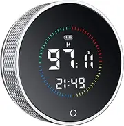 DOLAMOTY Digital Kitchen Timer - Magnetic Countdown Countup Timer with Large LED Display Volume Adjustable for Classroom Cooking Fitness Baking Studying Teaching, Easy for Kids and Seniors (Black)