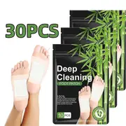 30pcs Detox Foot Patches, 10pcs Natural Detox Foot Pads, For Foot And Body Care, Detox Foot Patches For Stress Relief & Deep Sleep, With Bamboo Charco