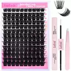 Lash Extension DIY Kit Volume Fluffy Lash Clusters D Curl Cluster Lashes with La