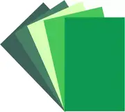 30 Sheets Green Cardstock 8.5'' X 11'', 5 Colors Assorted Green Colored Card Sto