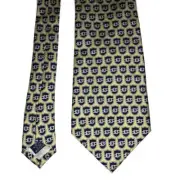 NEW Vineyard Vines Silk Tie Shield Crest Yellow Blue McLean School of Maryland