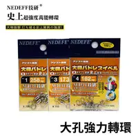 在飛比找獵漁人釣具優惠-NEDEFE 大孔強力轉環 鐵板轉環 T560