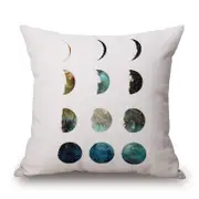 Moon On Cotton Linen Pillow Cover Cushions & Decorative Pillows