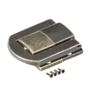 Toggle Latch, 25mm Bronze Decorative Hasp Jewelry Wooden Box Catch w Screws 2pcs