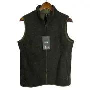 Mountain HardWear Wool Vest Womens L Gray full zip pockets polyester lined A-168
