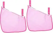 PERSELOSO Side Sling Storage Bag for Stroller 2 Pcs Mesh Baby Stroller Bags Pram Travel Bag Large Storage