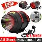 4" 6" 8" Inline Fan Hydroponic Exhaust Extractor Duct Kit Silent Industrial Vent