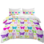 Multi Patterns Colorful Butterflies Quilt Cover