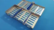 Dental Surgical Lab Instruments Autoclave Sterilization Cassette Box for 7 In...
