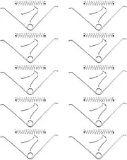 Gogogmee 1 Set Shape Pruner Replacement Springs Durable Metal Springs for Gardening Tools Flexible and for Trimming Shears and Scissors