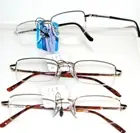 3 pr Mens READING GLASSES Semi rim Spring temple frame u.v protection power+1.25