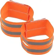 PENIKOKO 4pcs Reflective Straps: Reflective Leg and Arm Bands for Night Cycling Safety - High Visibility Adjustable Gear for Mountain Biking Running and Walking