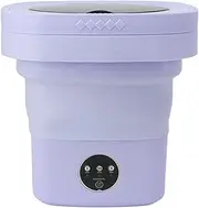 Bewinner Portable Washing Machine, Mini Foldable Washer and Spinner, Small Lightweight Foldable Bucket Washer for Camping, Travel, Apartment (Purple)