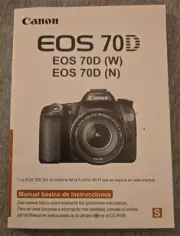 Canon EOS 70D Genuine DSLR Camera Instruction Manual / User Guide In Spanish