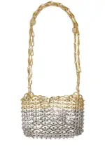 Rabanne 1969 Nano Skyline Two-tone Disc Shoulder bag - Silver ONE SIZE