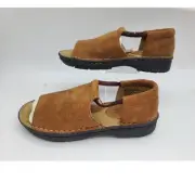 NIB Montego Bay Club Collection Brown Suede Quality Leather Sandals Women's 6.5